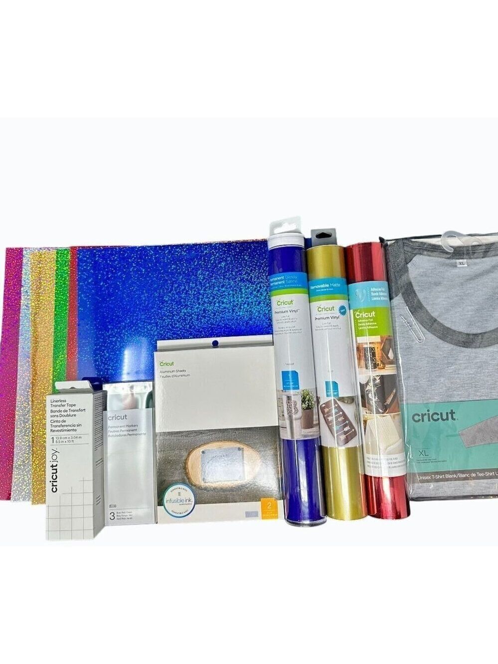 Cricut Lot Vinyl Holographic Foil Aluminum Marker Tape Starter Beginner Set Gift